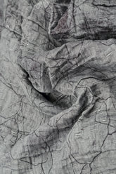 Cowl Neck Crinkled Silver Marble Silk Blouse 5