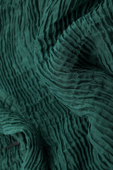 Cowl Neck Peacock Plissé Silk Dress 5