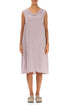 Cowl Neck Pink Check Linen Midi Dress 1