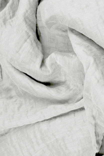 Cowl Neck Textured Cream Grey Silk Blouse 5