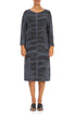 Crinkled Graphite Printed Silk Viscose Dress 1