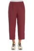 Cropped Antique Ruby Linen Trousers 1