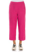 Cropped Fuchsia Linen Trousers 1