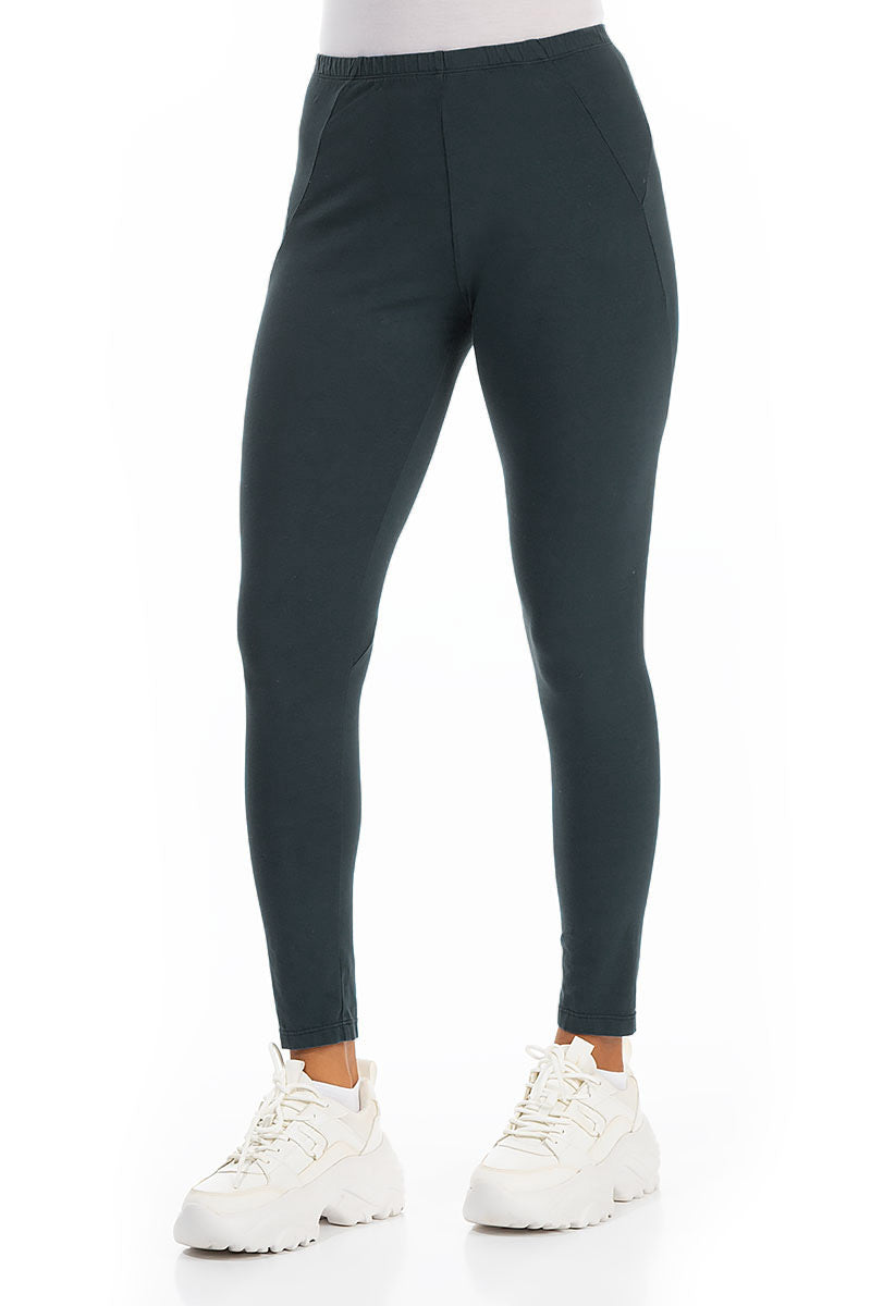 Cropped Graphite Cotton Leggings 3