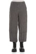Cropped Loose Silver Sage Mélange Linen Trousers 1