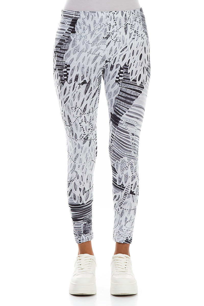 Cropped Off White Serenity Cotton Leggings 1