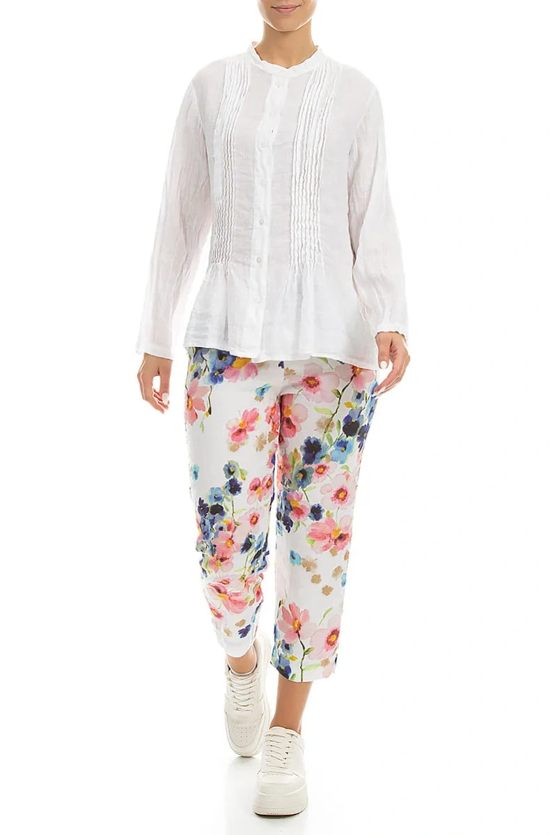 Cropped Primrose Linen Trousers 4