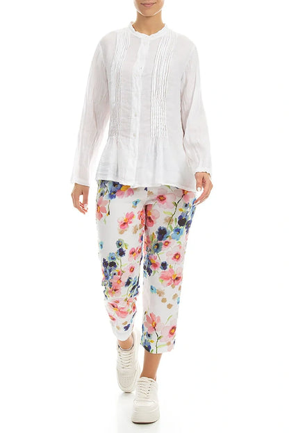 Cropped Primrose Linen Trousers 4