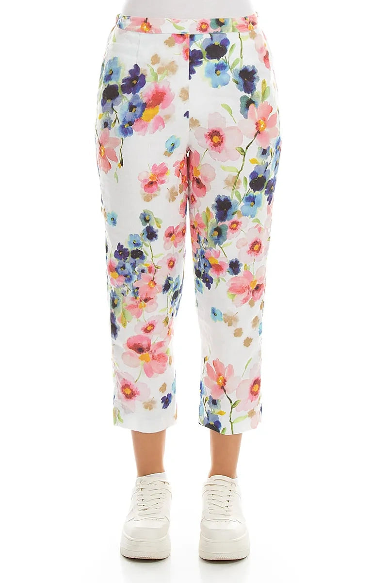 Cropped Primrose Linen Trousers 1