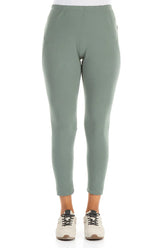 Cropped Sage Cotton Leggings 1