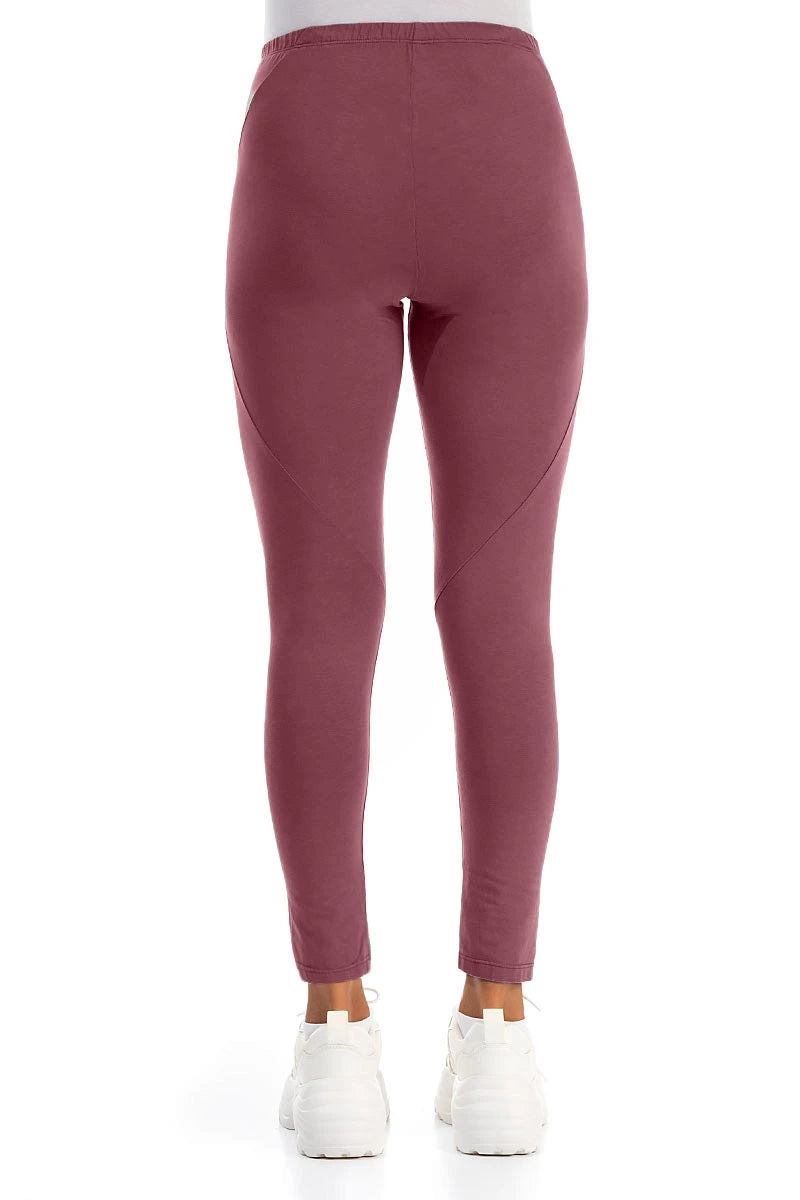 Leggings en coton rubis antique