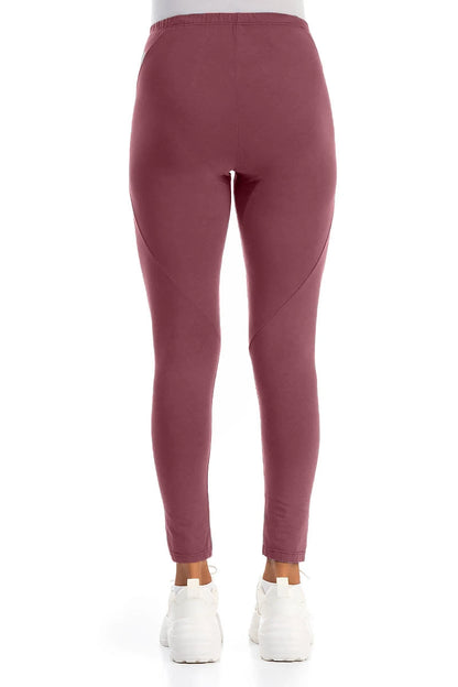 Leggings aus Baumwolle in Antik-Rubin
