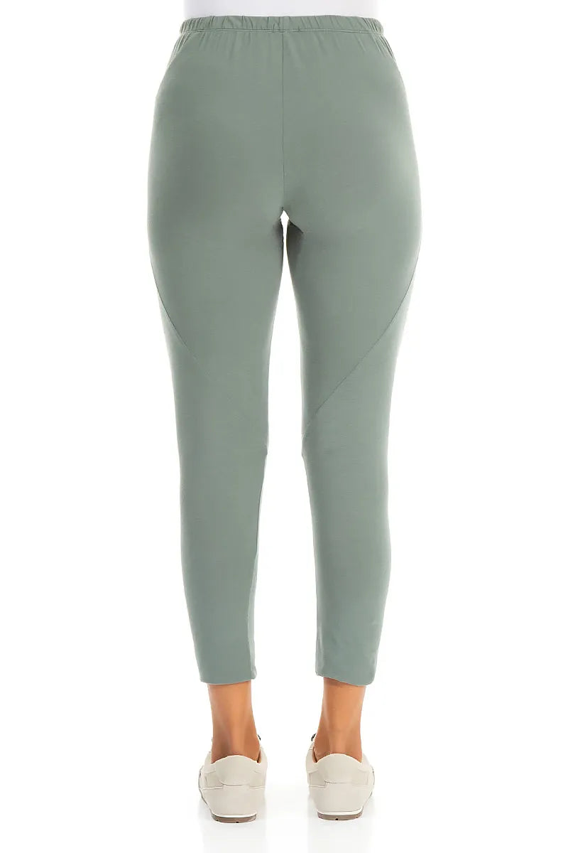 Cropped Sage Cotton Leggings 2