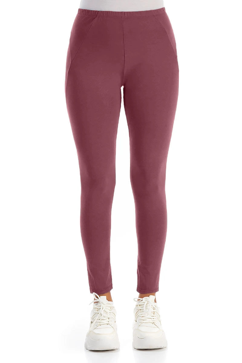 Leggings en coton rubis antique