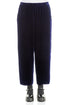 Cropped Taper Royal Purple Silk Velvet Trousers 1