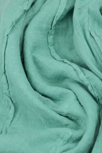 Curved Seam Mint Linen Dress 5
