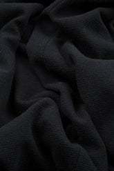 Cut Out Black Rib Cotton Wool Dress 6