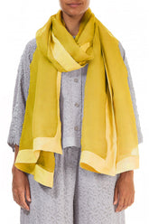 Cyber Lime Silk Chiffon Scarf 1