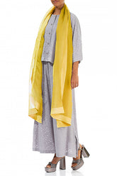 Cyber Lime Silk Chiffon Scarf 2