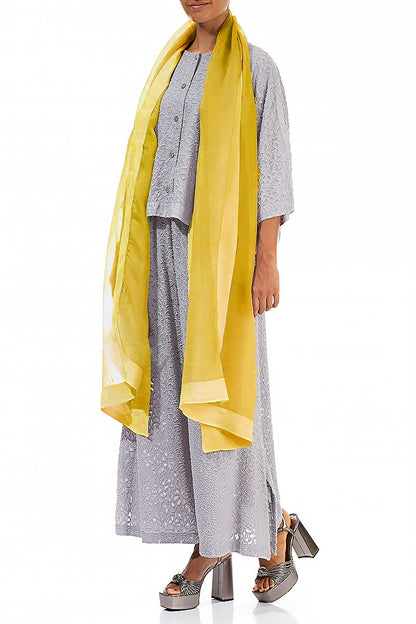 Cyber Lime Silk Chiffon Scarf 2