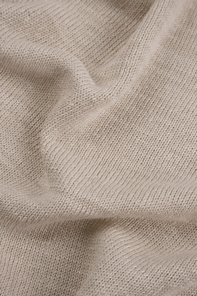 Decorated Front Natural Linen Jumper 5