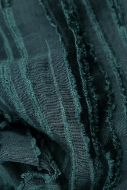 Deep Turquoise Fray Weave Skirt