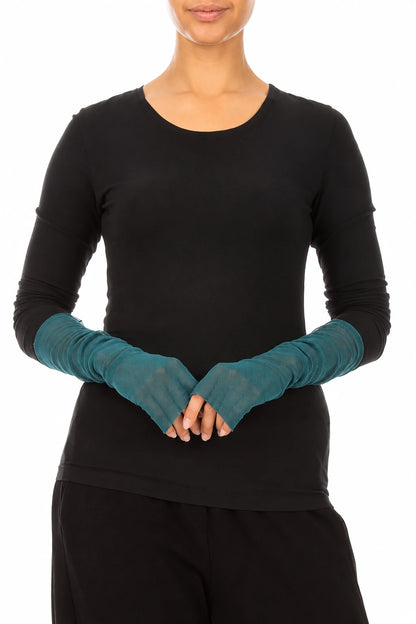 Deep Turquoise Mesh Soft Cotton Wristlets