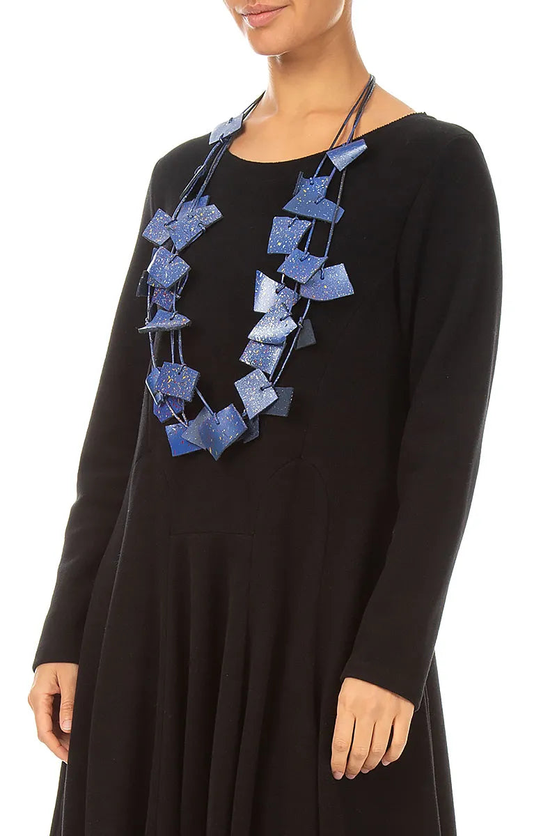 Deep Wave Leather Necklace 1