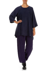 Detailed Front Royal Purple Silk Bamboo Tunic 4