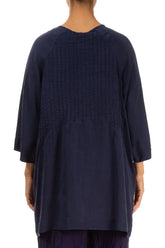 Detailed Front Royal Purple Silk Bamboo Tunic 2