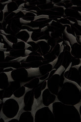 Devoré Bubbles Black Silk Velvet Scarf 4