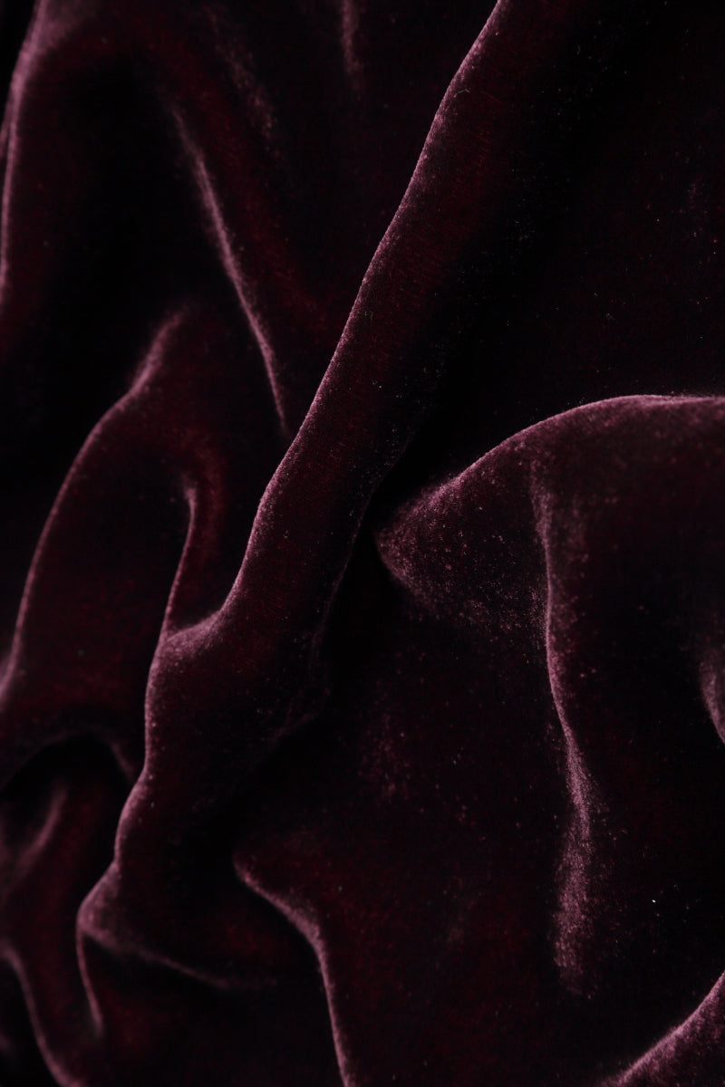 Devoré Petals Maroon Silk Velvet Blouse 5