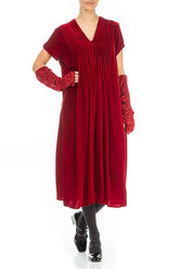 Devoré Ring Cherry Silk Velvet Wristlets 2