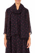 Dotty Deep Plum Silk Scarf 1