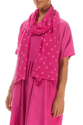 Dotty Fuchsia Silk Scarf 3