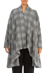 Dotty Patterned Open Wool Jacket 1