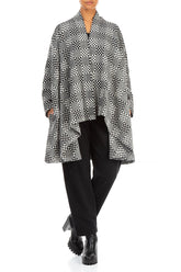 Dotty Patterned Open Wool Jacket 4