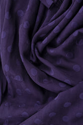 Dotty Royal Purple Balloon Silk Jacket 5