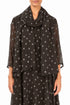 Dotty Warm Charcoal Silk Scarf 1