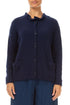 Double Button Ink Blue Merino Wool Cardigan 1