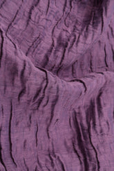Draped Crinkled Purple Silk Dress 6