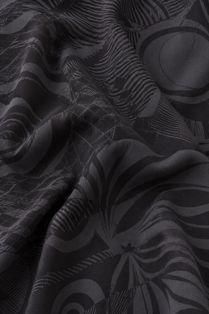 Dropped Edge Charcoal Orbit Cotton Tunic