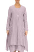 Dropped Edge Crinkled Lilac Silk Linen Jacket 1