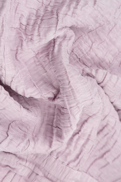 Dropped Edge Crinkled Lilac Silk Linen Jacket 5