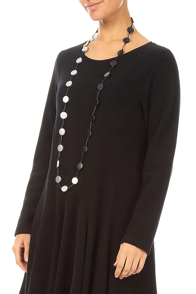 Dual Cascade Wooden Coin Necklace 1