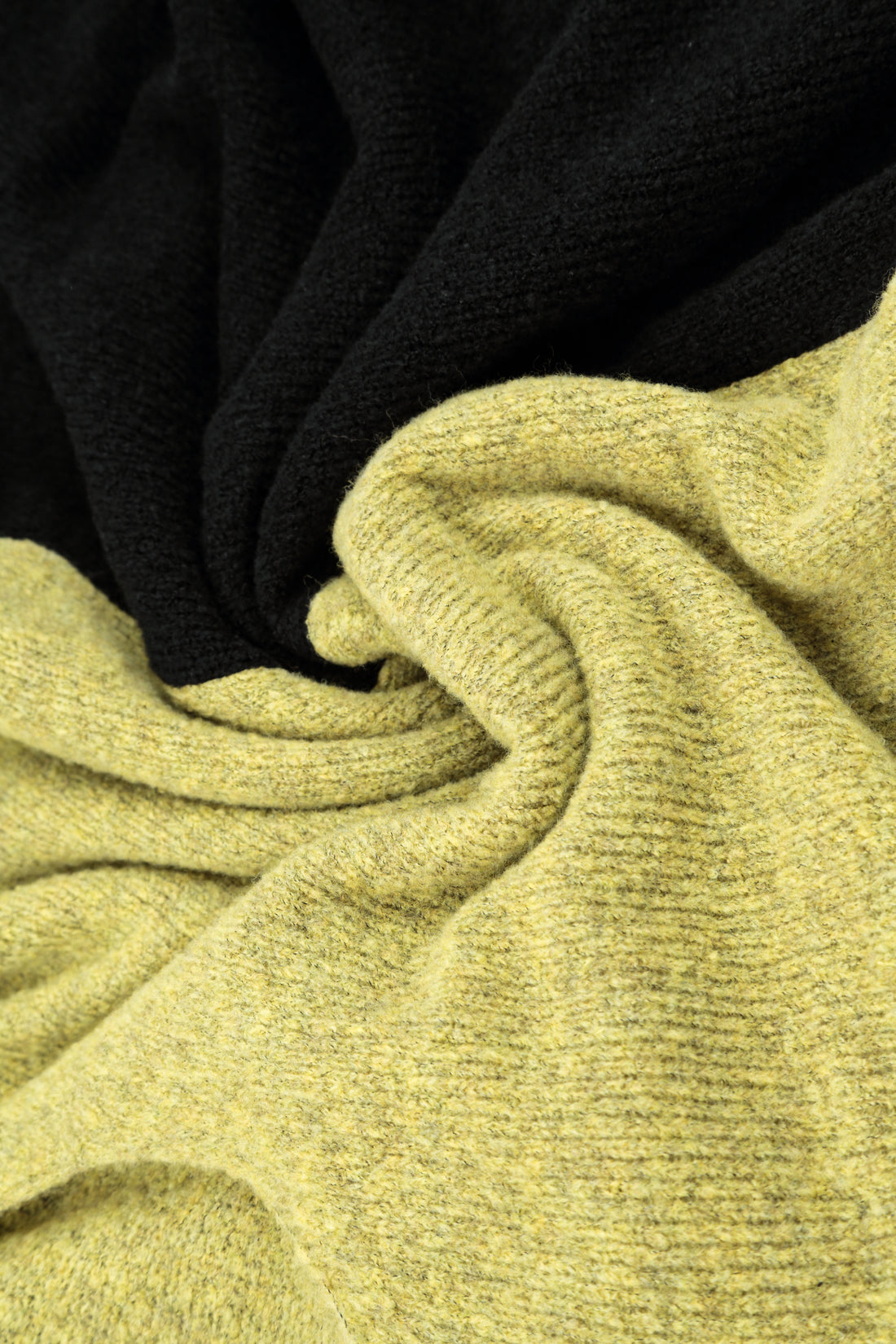 Dual Golden Lime &amp; Black Wool Sweater 5