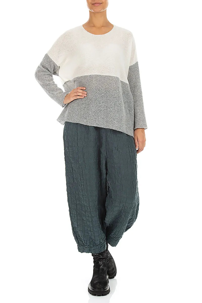 Dual White &amp; Light Grey Wool Sweater 4