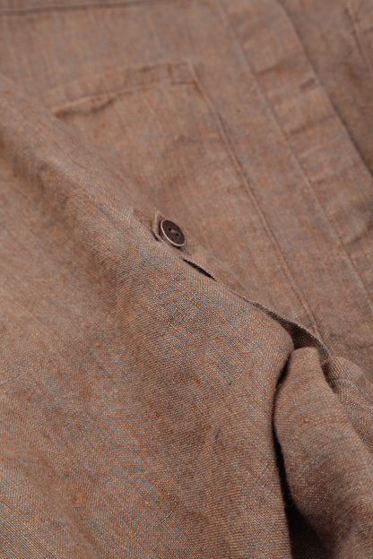 Chemise ample en lin moka