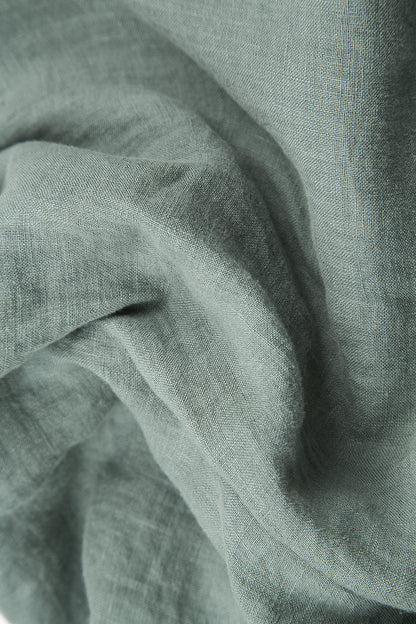 Elegant Buttoned Sage Linen Jacket 5