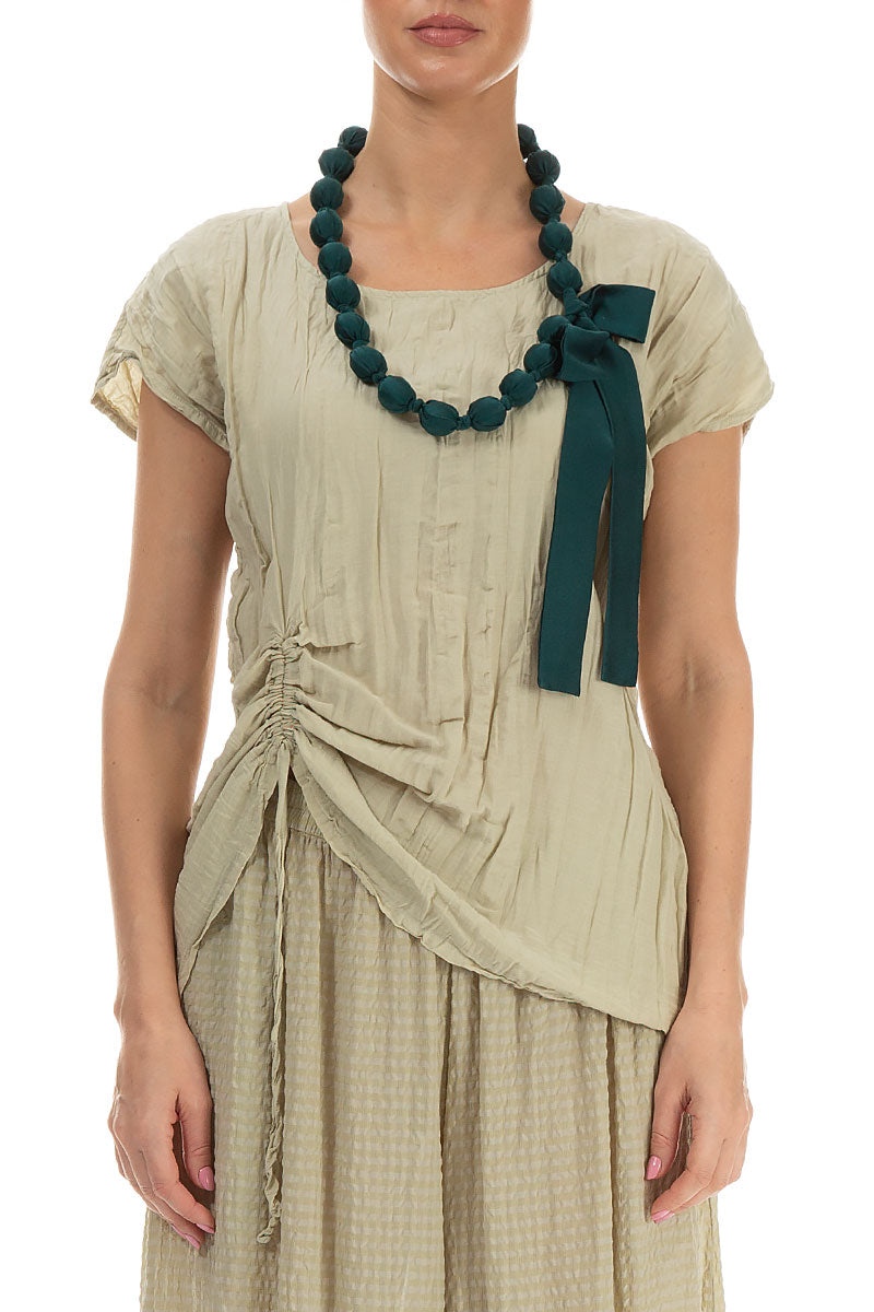 Emerald Silk Bead Necklace